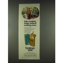 1978 Saratoga 120's Cigarettes Ad - Enjoy Smoking Longer
