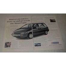 1989 Nissan Prairie SLX Car Ad - Whatever you want in a luxury car you'll get