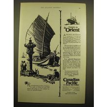 1924 Canadian Pacific Cruise Ad - The travel in Orient