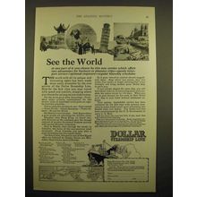 1924 Dollar Steamship Line Ad - See the world