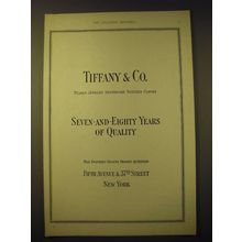1924 Tiffany & Co. Ad - Seven-and-Eighty Years of Quality