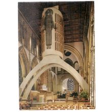 LLANDAFF CATHEDRAL, Wales. used vintage postcard 1974 postmark =