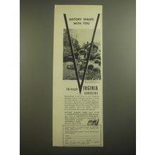 1956 Virginia Tourism Advertisement - Morven Gardens near Charlottesville