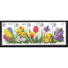 2760-2764a 29c Garden Flowers Very Fine MNH Pane/5 L01267 (2)