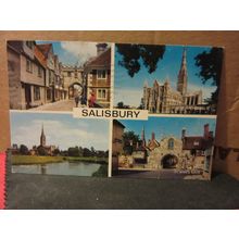 SALISBURY, MULTIVIEW used postcard by J Salmon 1984 postmark =