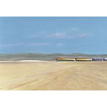 Donald Hamilton Fraser Train In The Desert Painting Postcard
