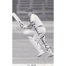 Dennis Amiss Cricket Card Hand Signed Limited Edition Photo Postcard