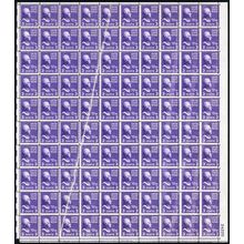 807, Mint NH 3¢ Sheet With Pre Printing Paper Fold Error * Stuart Katz