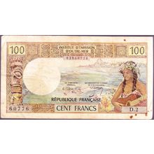 1971 New Caledonia Banknote 100 Francs Sig 1