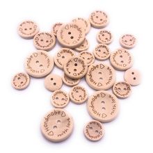 Wooden Buttons Handmade With Love 3 Sizes 15/20/25mm Great Knitting Crafts Diy