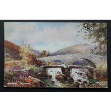 Dartmoor, Dartmeet - Devon postcard (from Brian Gerald watercolour)