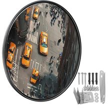 24” Convex Mirror, Corner Mirror Blindspot for Wall, Adjustable Wide Angle View