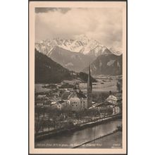 Zell am Ziller gegen die Gletscher Zillertal, Tirol, c.1930 - Monopol Foto-AK