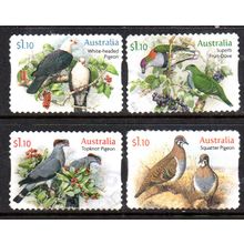 AUSTRALIA: 2021, DOVES & PIGEONS, SET OF 4 USED SELF-ADHESIVE STAMPS. 268/269