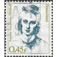 GERMANY, Women, Annette von Droste-Hülshoff (1797-1848), blue 2002, 0.45, #3