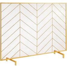 Fireplace Screen Single Panel, Sturdy Iron Mesh Fireplace Screen, 38.6"(L) x...