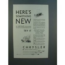 1929 Chrysler Car Ad - Here's Something New