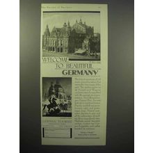1930 Germany Tourism Ad, Opera Cologne Cathedral Berlin