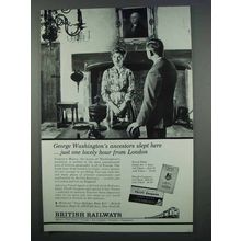 1962 British Railways Ad - George Washington Ancestors