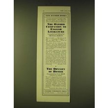 1933 Oxford University Press Ad - The Oxford Companion to English Literature