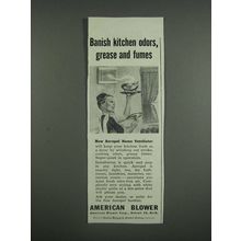 1946 American Blower Aeropel Home Ventilator Ad - Banish kitchen odors