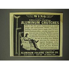 1946 Aluminum Folding Crutch Co. Ad - Adjustable