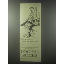 1954 Tootal Socks Ad - Soft to wear - hard to wear out