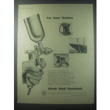 1954 Shell Chemicals Ad - For finer finishes