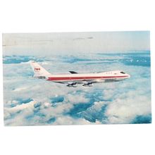 TWA..TRANS WORLD AIRLINES aeroplane used vintage postcard 1971 posmark =