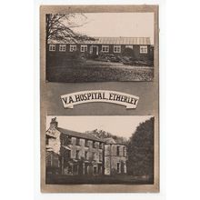 1917 WW1 VA Hospital Etherley Creased Postcard RP Bishop Auckland Co Durham