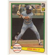 1982 Donruss baseball card 54 Jorge Bell