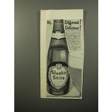 1950 Gluek's Stite Malt Liquor Ad - It's.. Different! Delicious!