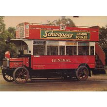 Schweppes Lemon Squash London Bus Poster Advertising Postcard