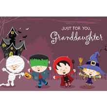 Just For You Granddaughter - Halloween Greeting Card - 25180