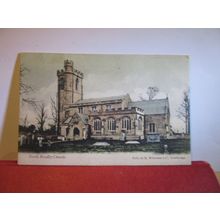 THE CHURCH, NORTH BRADLEY. WILTSHIRE unused antique postcard =