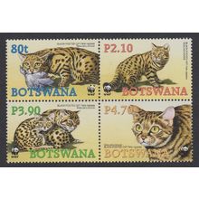 Botswana WWF Black-footed Cat Block of 4 2005 MNH SG#1040-1043 MI#817-820
