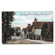 Bell Street, Reigate, Wishing You A Happy Christmas, Surrey, Postcard.