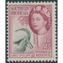 Southern Rhodesia 1953 ½d grey-green & claret SG78 unused
