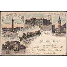 Gruss aus Darmstadt, 1897 - Lautz & Isenbeck AK