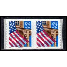 2915A 32c U.S. Flag Over Porch Fine MNH CNP Left 89898 10x10 PA1749