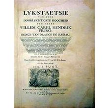 Lyk-Staetsie van Zyne Doorluchtigste Hoogheid den Heere Willem Carel Hendrik Fri