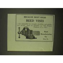 1922 Reed Vises Ad - Because Most Regid Vises