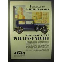 1929 Willys-Knight 70-B Car Ad - Master Designers