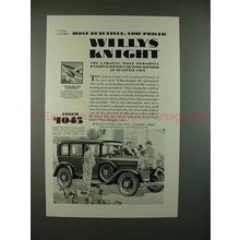 1929 Willys-Knight Six Car Ad - The Most Beautiful!!