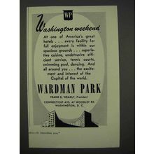 1947 Wardman Park Hotel Ad - Washington Weekend