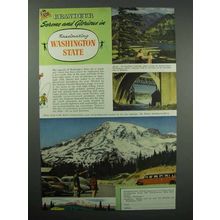 1947 Washington Tourism Ad - Serene and Glorious
