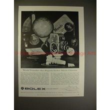 1957 Bolex 8 Movie Camera Ad - World Traveler, Superb!!