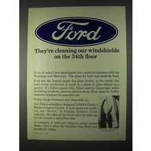 1966 Ford MotorsAd - Cleaning Windshields 34th Floor