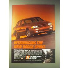 1989 Dodge Spirit ES Car Ad - Introducing the new dodge spirit