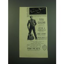 1949 The Plaza Hotel Ad - The Persian Room presents Tito Guizar